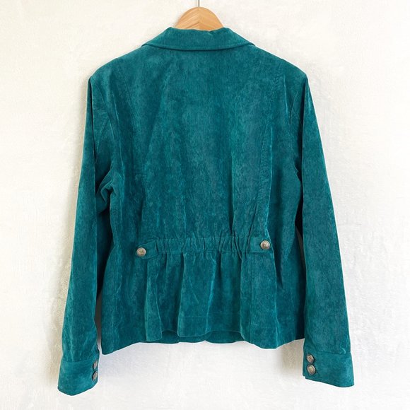 Christopher & Banks Turquoise Corduroy Western Jacket size large - Picture 7 of 10